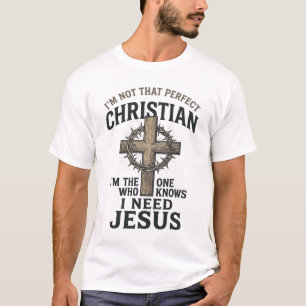 Christelijk Kruis Doornenkroon Vintage Trouwe T-sh T-shirt