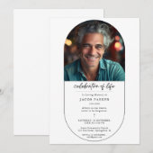 Christelijk Kruis Eenvoudige Begrafenis Foto Kaart (Voorkant / Achterkant)