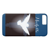 Christelijk kruis en duif gepersonaliseerd Case-Mate iPhone case (Achterkant (Horizontaal))