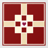 Christelijk Kruis en hart Raamsticker (Vel)