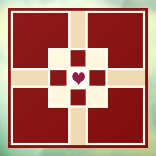 Christelijk Kruis en hart Raamsticker (Vel 3)