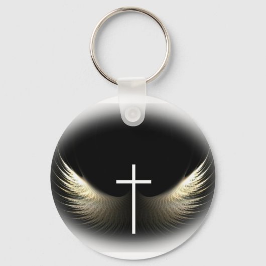 Christelijk Kruis en Heilige Geest Inspirerend Sleutelhanger (Voorkant)