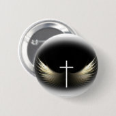 Christelijk kruis en Heilige Geest Ronde Button 5,7 Cm (Voorkant /achterkant)