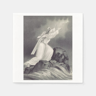 Christelijk kruis- en kroonsymbool servet