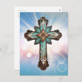  Christelijk kruis Feestdagenkaart (Voorkant / Achterkant)