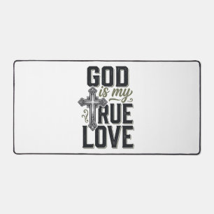Christelijk Kruis God Is Mijn Ware Liefde Vector Bureaumat