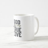 Christelijk Kruis God Is Mijn Ware Liefde Vector Koffiemok (Voorkant rechts)
