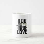 Christelijk Kruis God Is Mijn Ware Liefde Vector Koffiemok (Center)