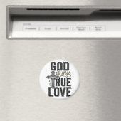 Christelijk Kruis God Is Mijn Ware Liefde Vector Magneet (Insitu (Vaatwasser))