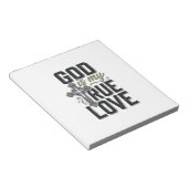 Christelijk Kruis God Is Mijn Ware Liefde Vector Notitieblok (Schuin)