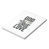 Christelijk Kruis God Is Mijn Ware Liefde Vector Notitieblok (Linkerzijde)