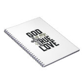 Christelijk Kruis God Is Mijn Ware Liefde Vector Notitieboek (Rechterzijde)