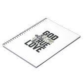 Christelijk Kruis God Is Mijn Ware Liefde Vector Notitieboek (Linkerzijde)