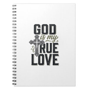 Christelijk Kruis God Is Mijn Ware Liefde Vector Notitieboek