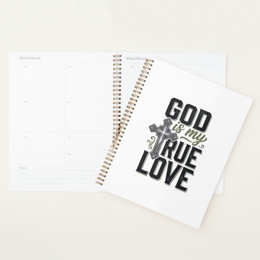 Christelijk Kruis God Is Mijn Ware Liefde Vector Planner (Display)