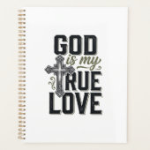 Christelijk Kruis God Is Mijn Ware Liefde Vector Planner (Voorkant)