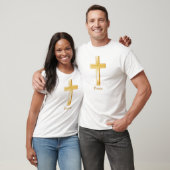 Christelijk kruis gouden symbool t-shirt (Unisex)