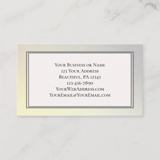 Christelijk kruis, herfst rode bladeren visitekaartje (Achterkant)