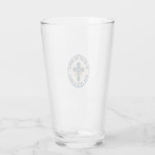 Christelijk Kruis Hij Regeert de Wereld Glas (Achterkant)