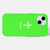 Christelijk kruis Ik hou van Jesus lime groen Case-Mate iPhone Case (Achterkant (horizontaal))