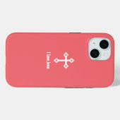 Christelijk kruis Ik hou van Jesus Pink Red Case-Mate iPhone Case (Achterkant (horizontaal))