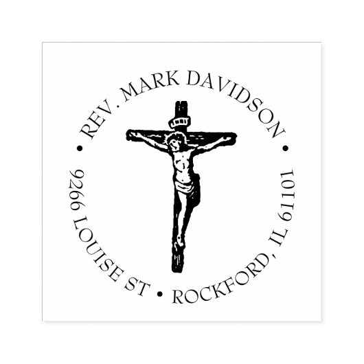 Christelijk kruis Jesus Christ Crucifix Rubberstempel (Afrduk)