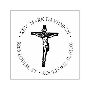 Christelijk kruis Jesus Christ Crucifix Rubberstempel
