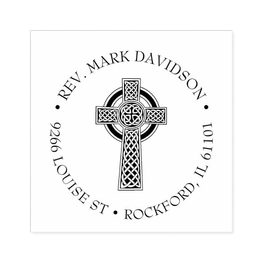 Christelijk Kruis Jezus Christus Keltisch Religieu Rubberstempel (Afrduk)