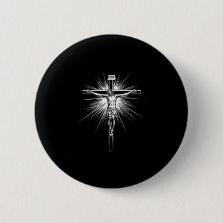 Christelijk Kruis Jezus Christus Mannen Vrouwen Ch Ronde Button 5,7 Cm
