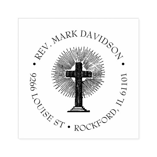 Christelijk Kruis Jezus Christus Religieus Rubberstempel (Afrduk)