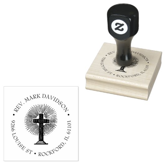 Christelijk Kruis Jezus Christus Religieus Rubberstempel (Gestempeld)