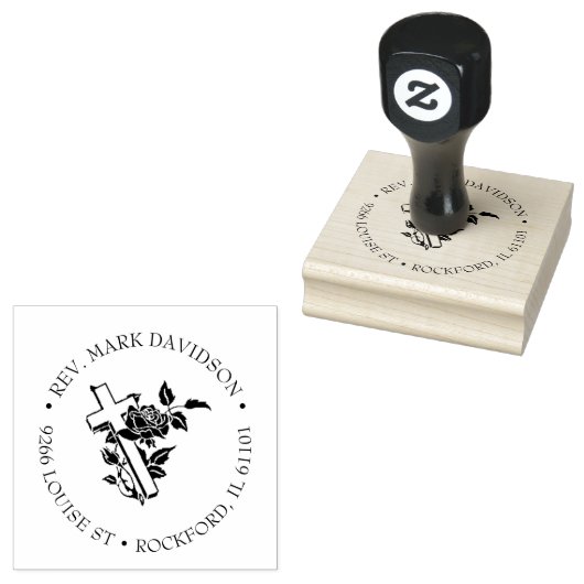 Christelijk Kruis Jezus Christus Rozen Religieus Rubberstempel (Gestempeld)
