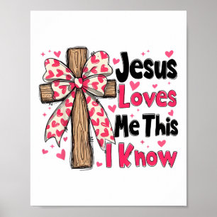 Christelijk Kruis Jezus houdt van mij Dit ken ik V Poster