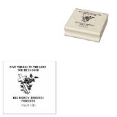 Christelijk Kruis Jezus Schrift Rozen Religieus Rubberstempel (Gestempeld)