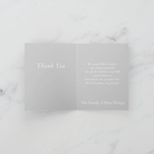 Christelijk Kruis Johannes 14 Sympathie Bedankkaart (Binnen)