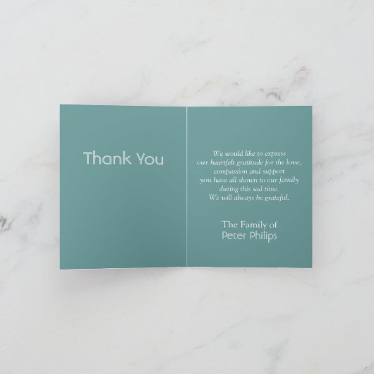 Christelijk Kruis Johannes 14 Sympathie Dank U 1 Bedankkaart (Binnen)