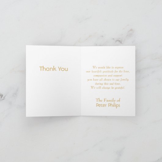 Christelijk Kruis Johannes 14 Sympathie Dank U 2 Bedankkaart (Binnen)