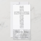 Christelijk Kruis Johannes 14 Sympathie Dank U 3 Bedankkaart (Voorkant)