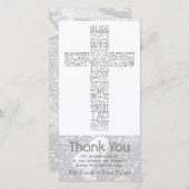 Christelijk Kruis Johannes 14 Sympathie Dank U 3 Bedankkaart (Voorkant / Achterkant)