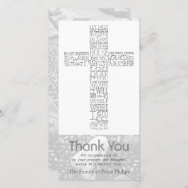 Christelijk Kruis Johannes 14 Sympathie Dank U 3 Bedankkaart