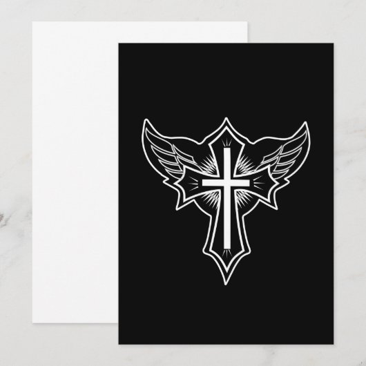 Christelijk kruis kaart (Voorkant / Achterkant)