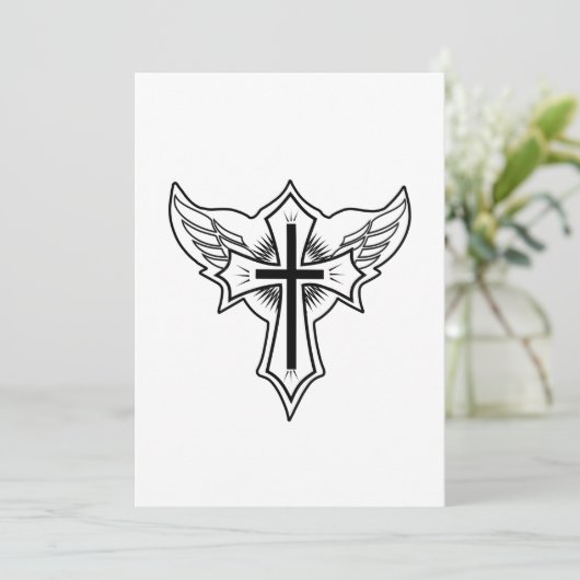 Christelijk kruis kaart (Staand voorkant)