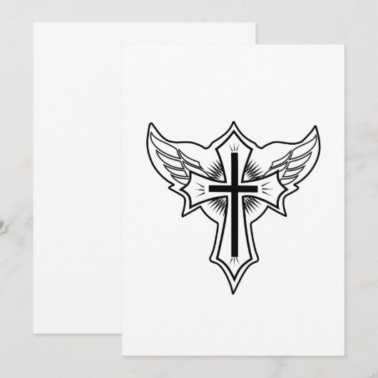 Christelijk kruis kaart (Voorkant / Achterkant)