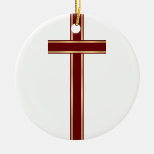 Christelijk kruis keramisch ornament (Voorkant)