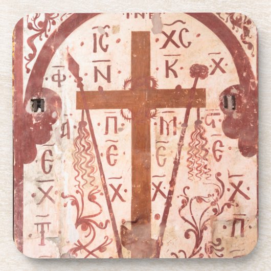 Christelijk Kruis Kunstwerk Bier Onderzetter (Voorkant)