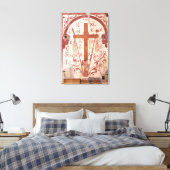 Christelijk Kruis Kunstwerk Canvas Afdruk (Insitu (Slaapkamer))