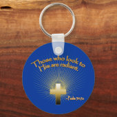 Christelijk kruis met bijbelcitaat Tshirts Sleutelhanger (Voorkant)