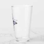 Christelijk kruis met blauw Ornament Glas (Links)