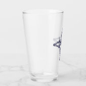 Christelijk kruis met blauw Ornament Glas (Rechts)