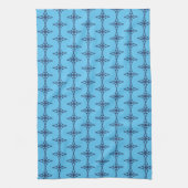 Christelijk Kruis met Blauwe Versiering Theedoek (Verticaal)